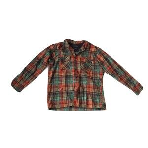 PENDLETON Mens Wool Plaid Burgundy The Original Board Shirt LARGE Long Sleeve